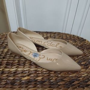 New Sam Eldeman Rodney tan pointed toe flats 9.5